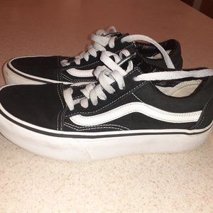 Vans Classic Sneakers Womens Size 5,5 Shoes Canvas Platform Black
